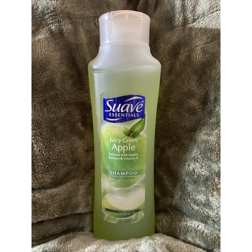 Suave Essentials Juicy Green Apple Extract & Vitamin E Shampoo 12 Oz. NOS